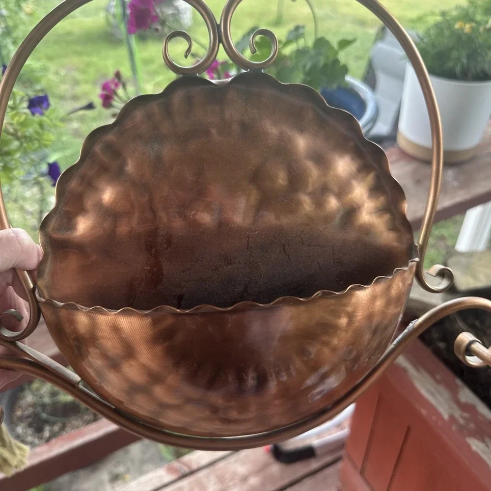 vintage Gregorian solid copper Wall Pocket And Taper Candle Holder